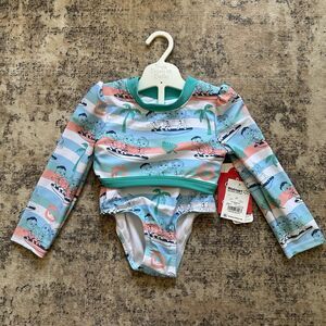 Cocomelon Toddler Bathing Suit Long Sleeve 2‎ Piece 2T UPF 50+ Wearable Sunblock